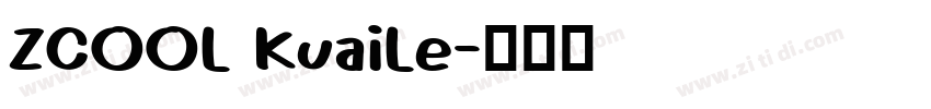 ZCOOL KuaiLe字体转换